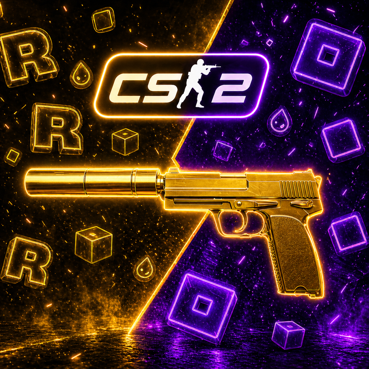 LIMITOWANY USP-S GOLD Z TŁUMIKIEM Z CS2 CSGO