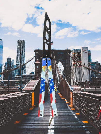 METALOWY Nóż Motylkowy CS2 IRL + 5x Naklejka CS2