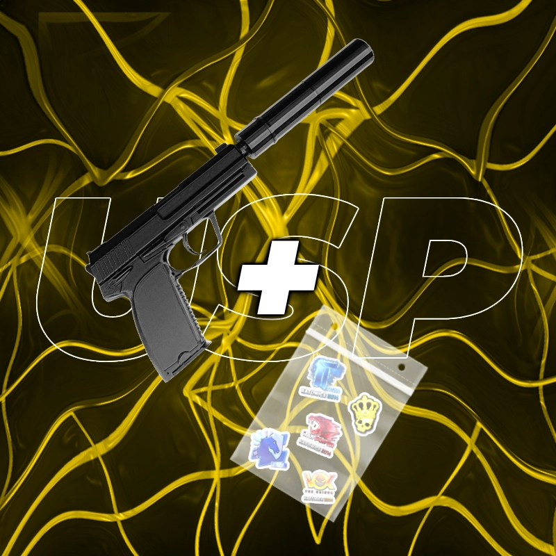 USP-S Z TŁUMIKIEM CS2 + 5x naklejka CS2