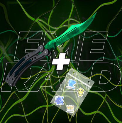 Nóż Motylkowy CS2 + 5x Naklejka CS2