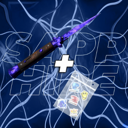 Nóż Stiletto CS2 + 5x Naklejka CS2