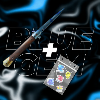 Nóż Stiletto CS2 + 5x Naklejka CS2