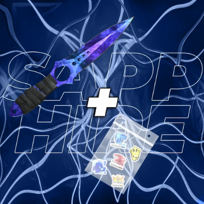 Nóż Skeleton CS2 + 5x Naklejka CS2