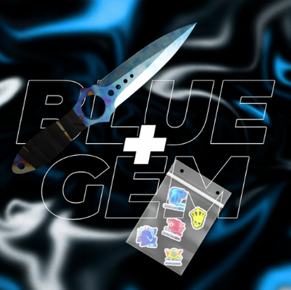 Nóż Skeleton CS2 + 5x Naklejka CS2