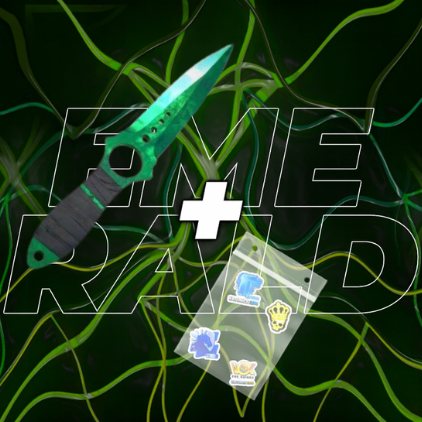 Nóż Skeleton CS2 + 5x Naklejka CS2