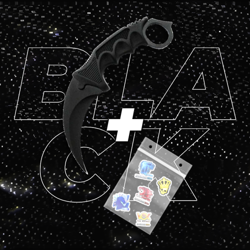 METALOWY Nóż Karambit CS2 IRL + 5x Naklejka CS2