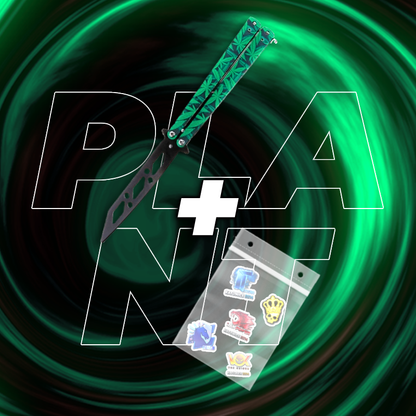 METALOWY Nóż Motylkowy CS2 IRL + 5x Naklejka CS2