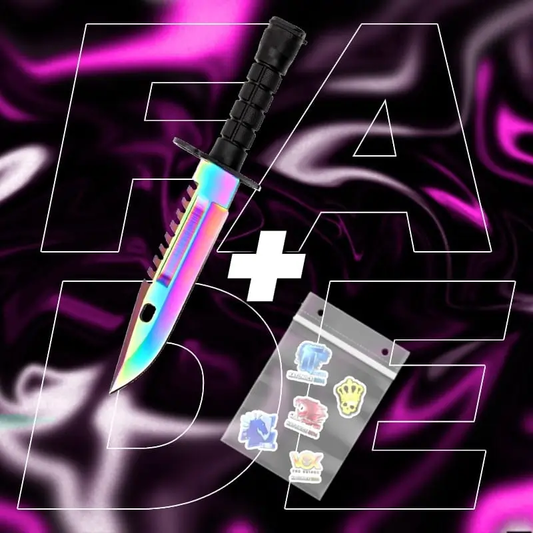 METALOWY M9 BAYONET FADE CS2 IRL + 5x Naklejka CS2