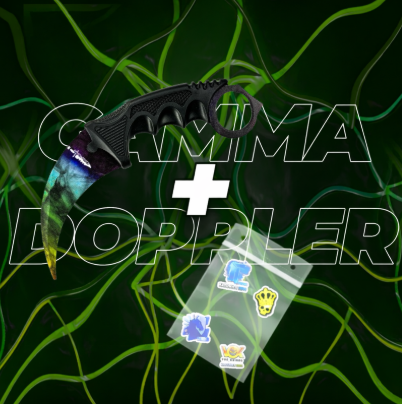 METALOWY Nóż Karambit CS2 IRL + 5x Naklejka CS2