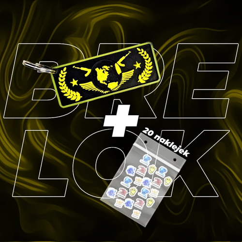 Brelok z rangą CS2 + 20 x naklejka CS2