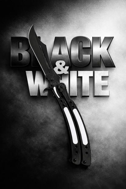 Nóż Motylkowy CS2 + 5x Naklejka CS2