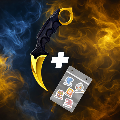 Nóż Karambit CS2 + 5x Naklejka CS2