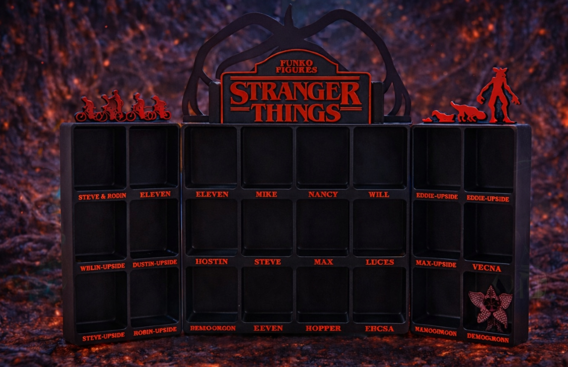 Półka Stranger Things na figurki Kinder Joy Funko V4